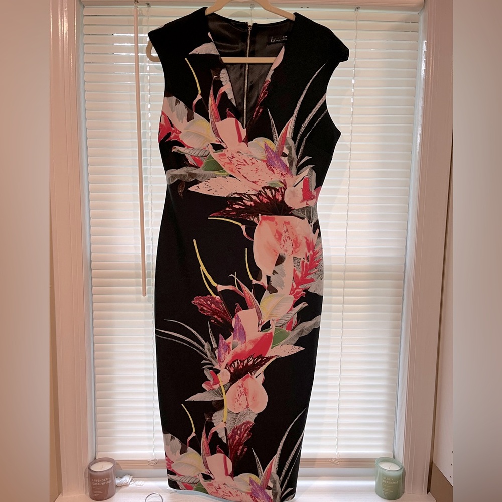 Floral Sheath Dress 3/4 length.